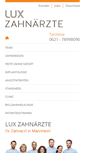 Mobile Screenshot of luxzahnaerzte.de